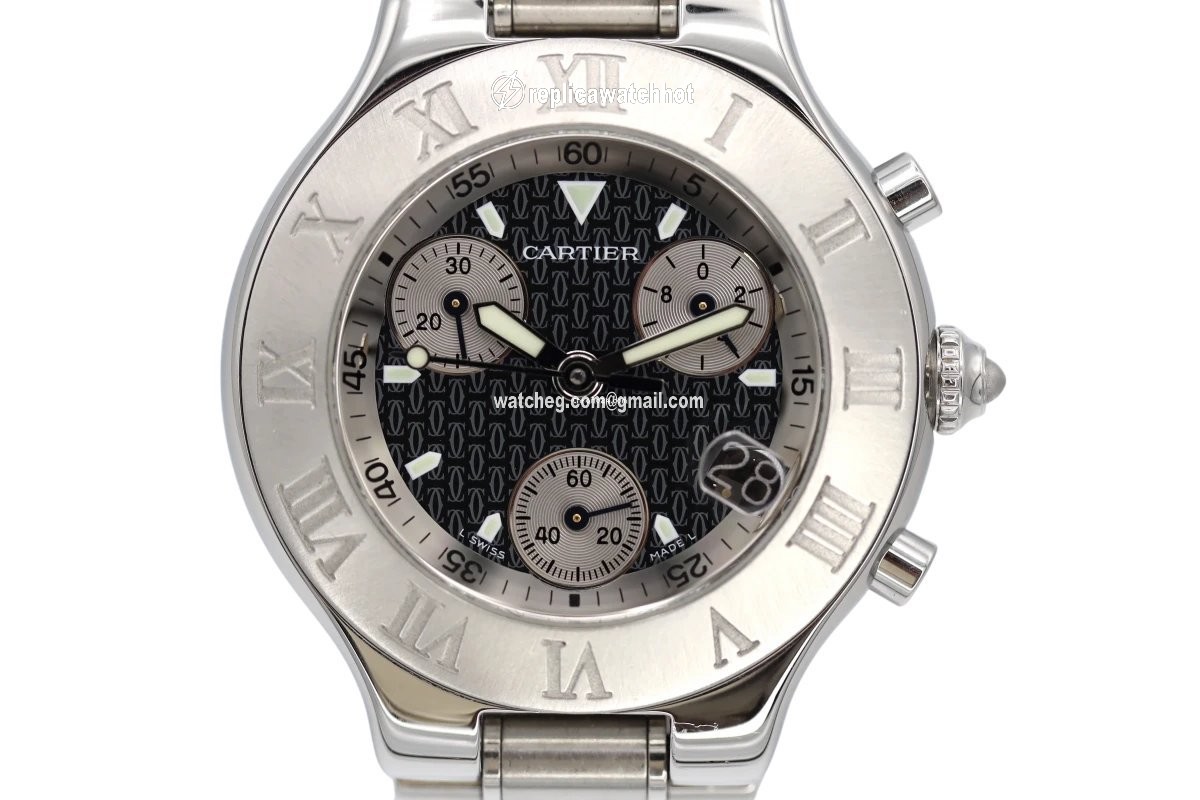 Cartier 21 Chronoscaph Mens watch Unisex Automatic Steel 2424