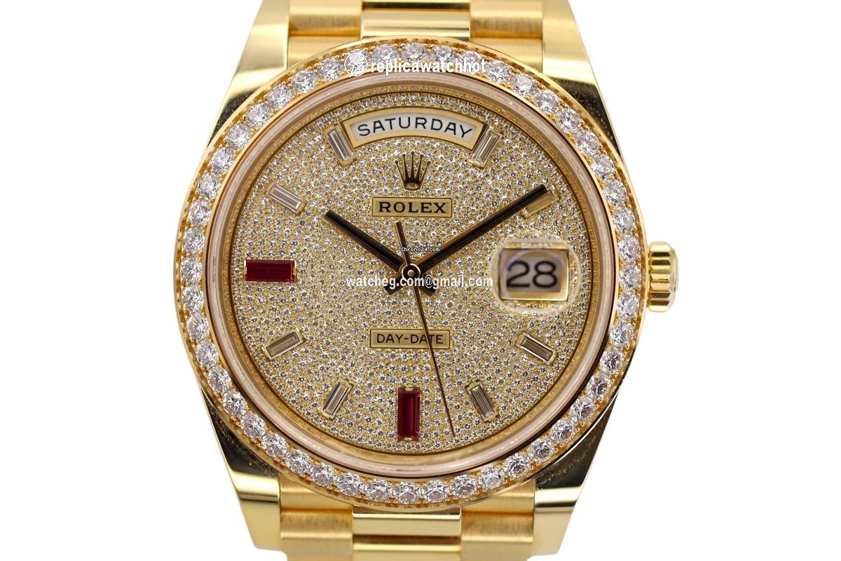 Rolex Day-Date 40 Mens watch Unisex Gold Steel Automatic 228348RBR