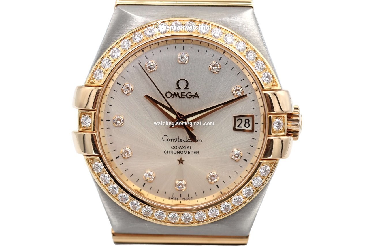 Omega Constellation Ladies Mens watch Unisex Automatic Gold Steel 123.25.35.20.52.001