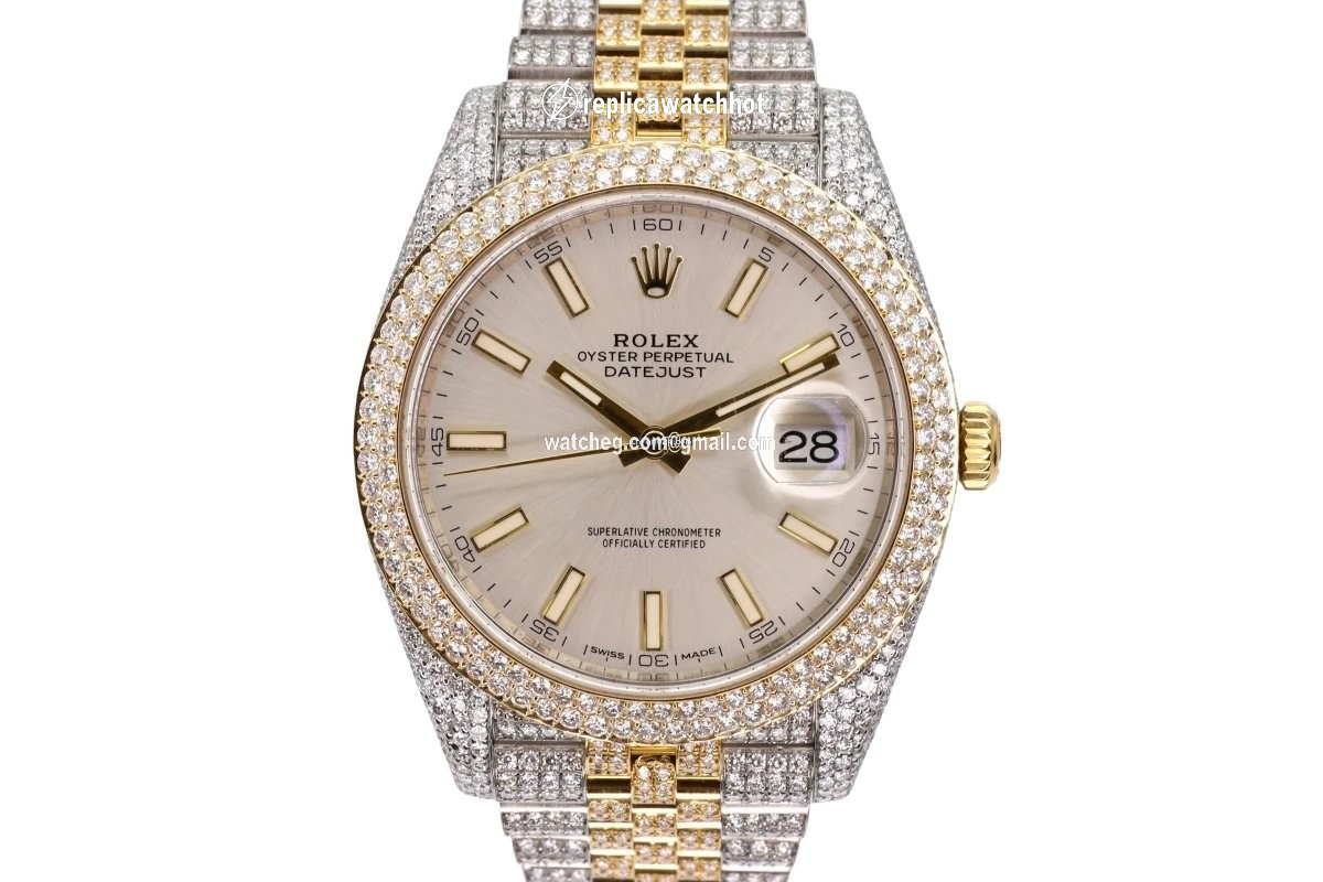 Rolex Datejust 41 Mens watch Unisex Gold Steel Automatic 126303