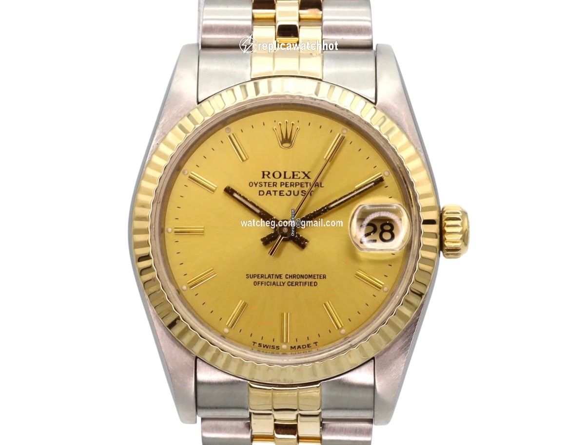 Rolex Datejust 31 Womens watch Gold Steel Automatic 68273
