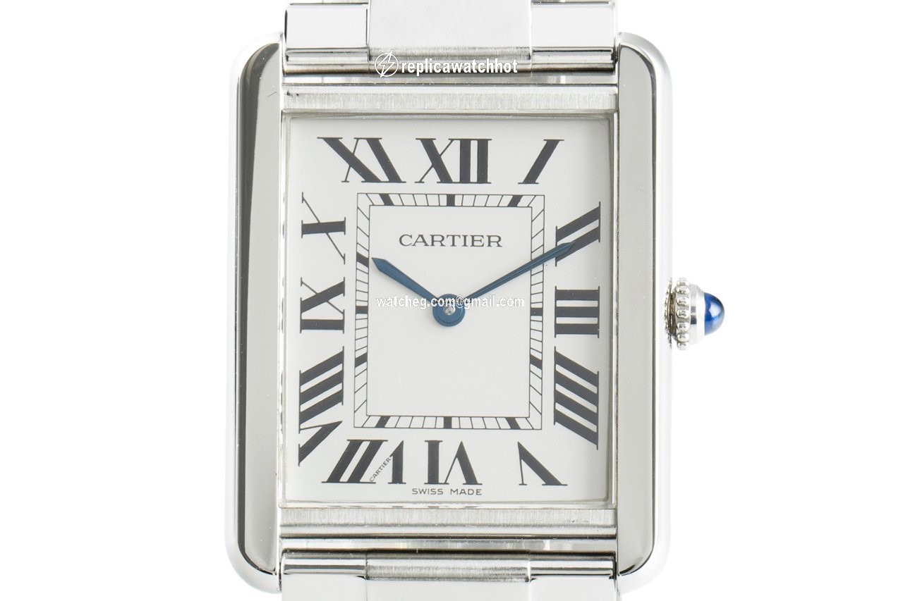 Cartier Tank Solo Mens watch Unisex Quartz Steel 3169