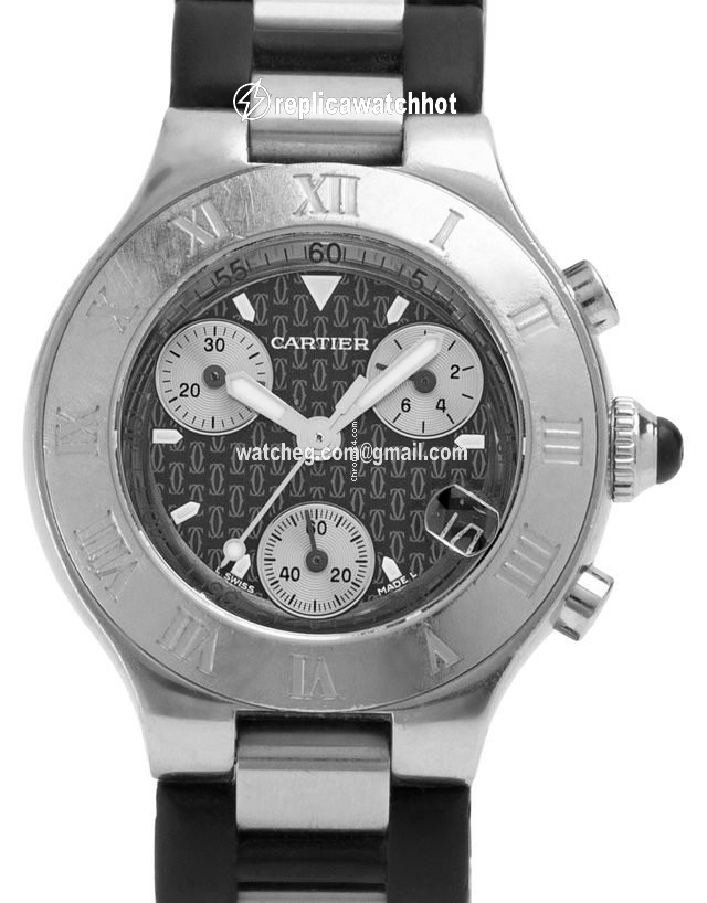 Cartier 21 Chronoscaph Mens watch Unisex Quartz Steel 2996