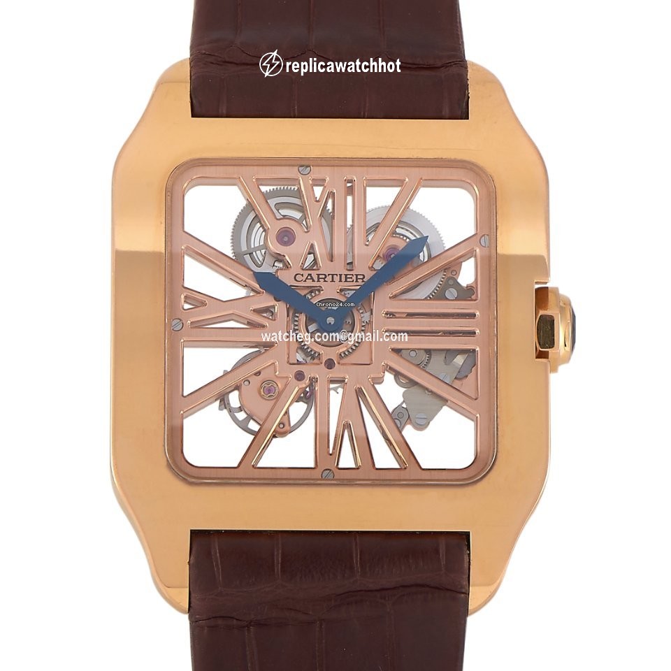 Cartier Santos Dumont Mens watch Unisex Manual winding Rose gold W2020057