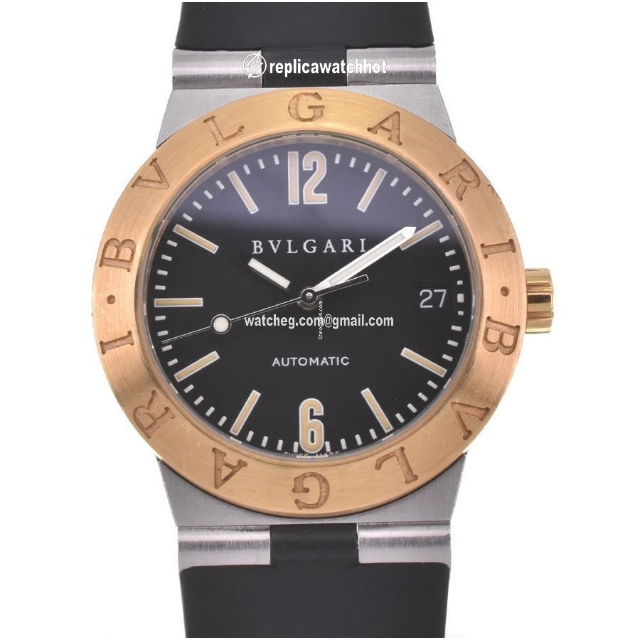 Bulgari Diagono Mens watch Unisex Automatic Gold Steel LC35SG