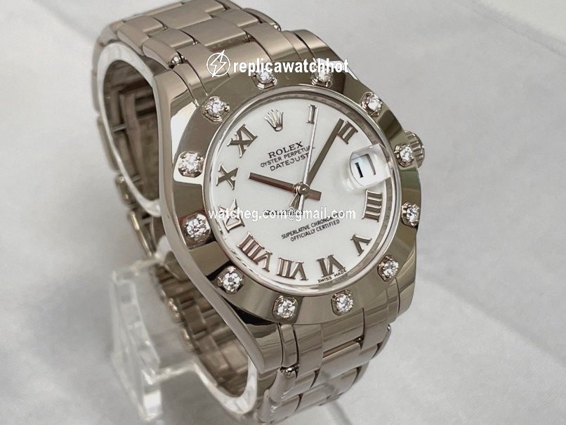 Rolex Lady-Datejust Pearlmaster Womens watch White gold Automatic 81319