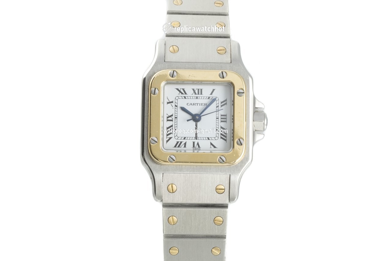 Cartier Santos Womens watch Automatic Gold Steel 0902