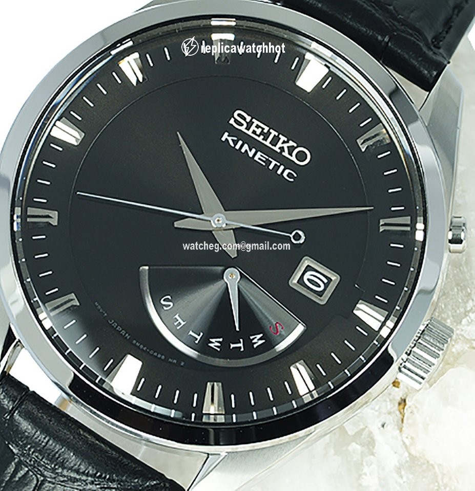 Seiko Kinetic Mens watch Unisex Manual winding Steel SRN045P2