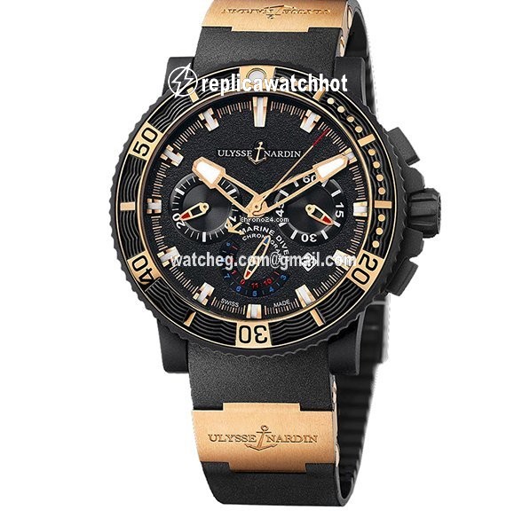 Ulysse Nardin Diver Black Sea Mens watch Unisex Automatic Rose gold 353-90-3