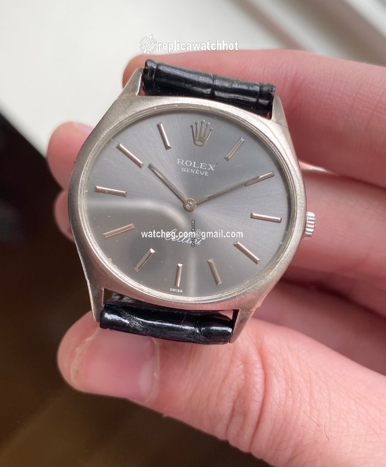 Rolex Cellini Mens watch Unisex White gold Manual winding 3806