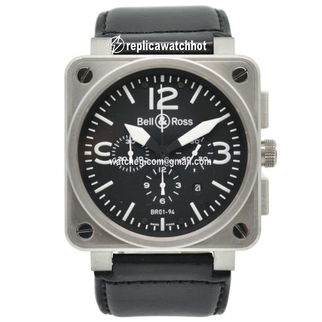 Bell & Ross BR 01-94 Chronographe Mens watch Unisex Automatic Steel BR0194-BL-ST