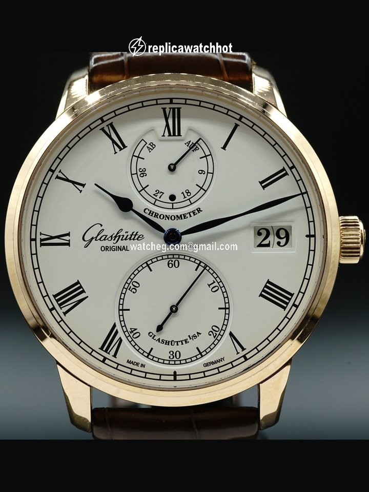 Glashtte Original Senator Chronometer Mens watch Unisex Manual winding Rose gold 1-58-01-02-05-30