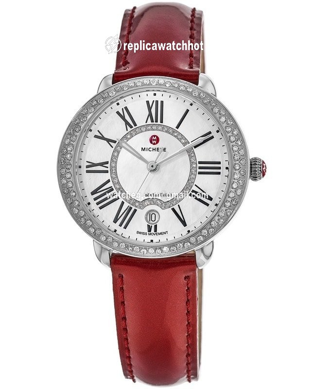 Michele Serein Womens watch Quartz Steel MWW21B000030-RED PATENT