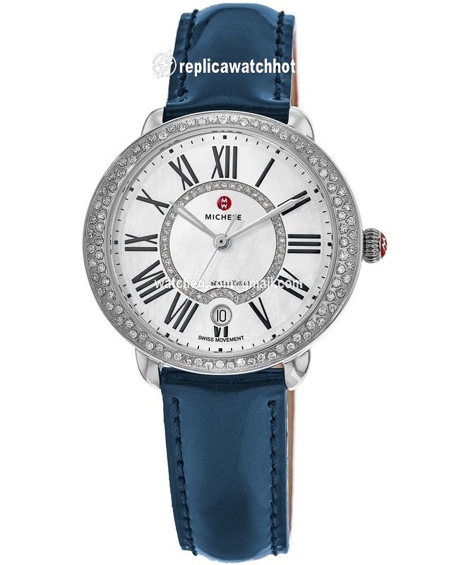 Michele Serein Womens watch Quartz Steel MWW21B000030-BLUE PATENT