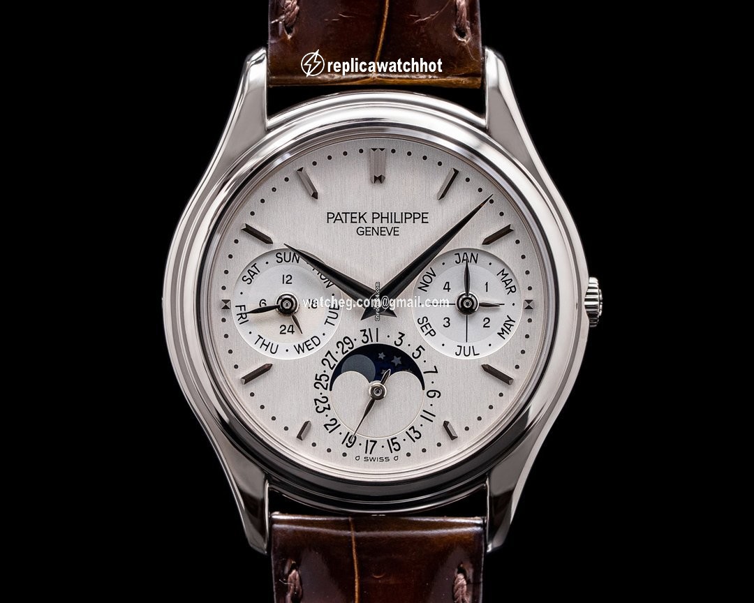 Patek Philippe Perpetual Calendar Mens watch Unisex Automatic White gold 3940G