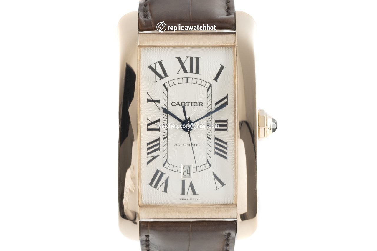 Cartier Tank Americaine Mens watch Unisex Automatic Red gold W2609856