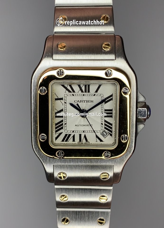 Cartier Santos Galbee Womens watch Automatic Gold Steel 2423