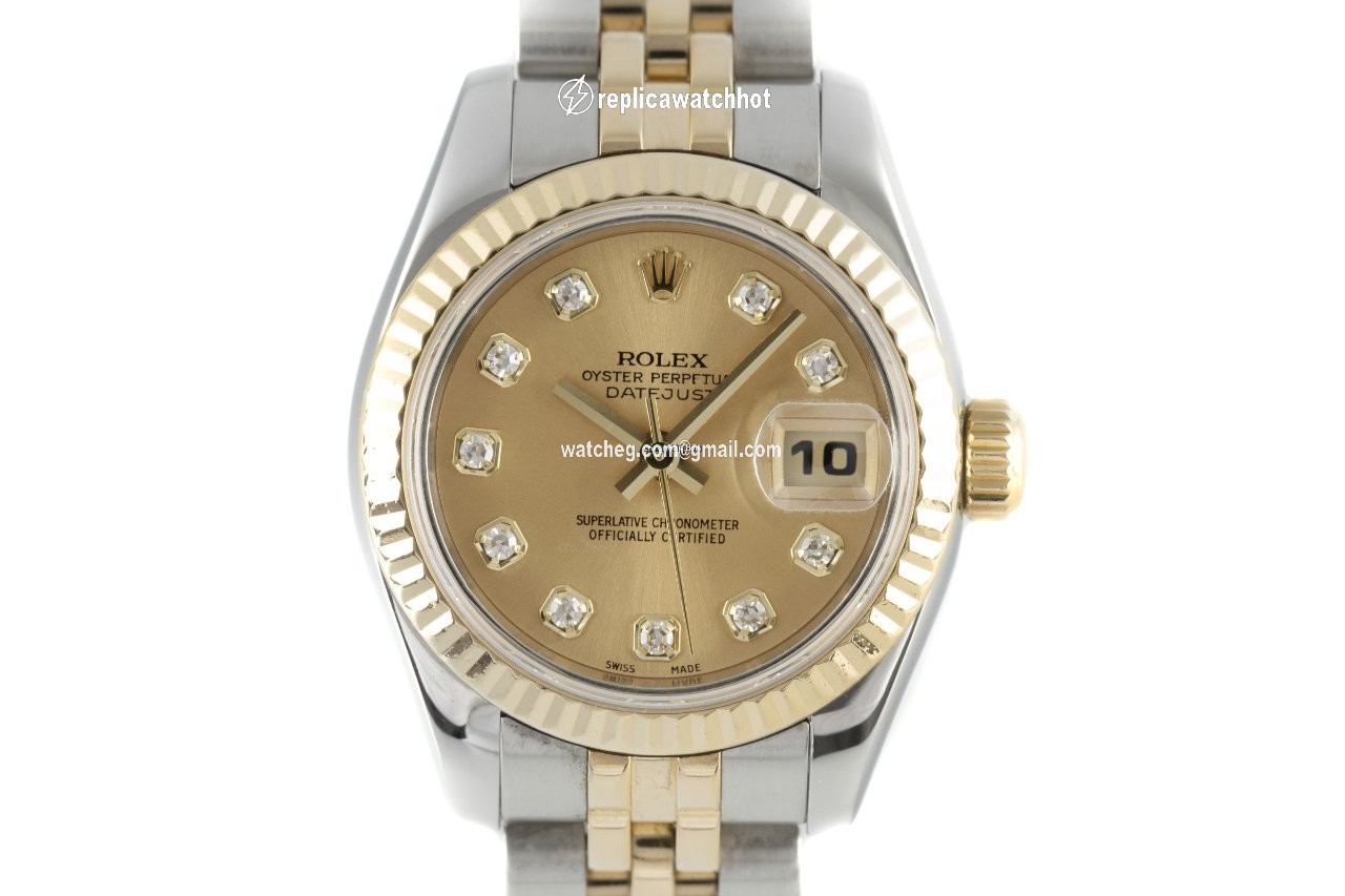 Rolex Lady-Datejust Womens watch Gold Steel Automatic 179173