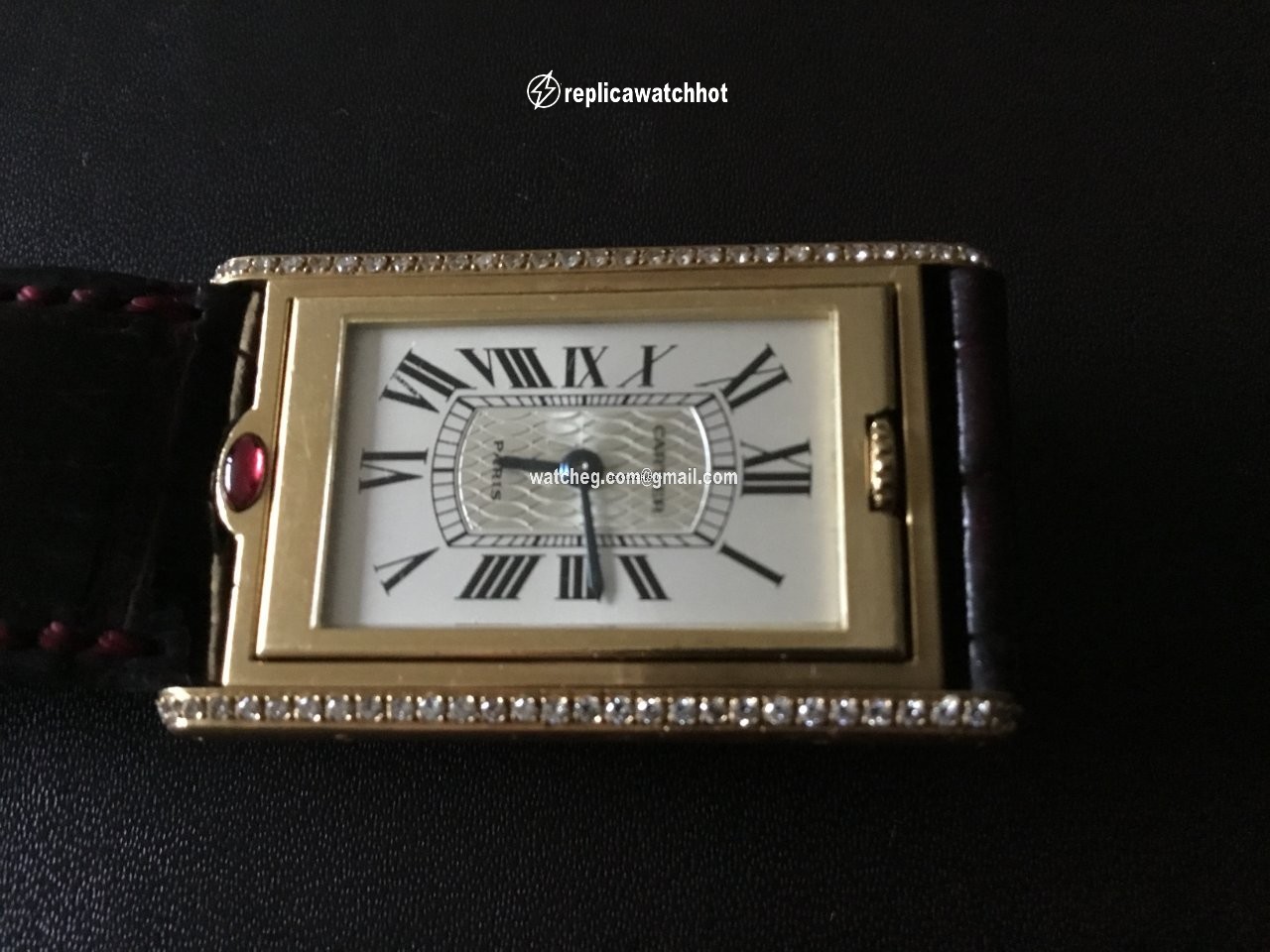 Cartier Mens watch Unisex Quartz Yellow gold 2480