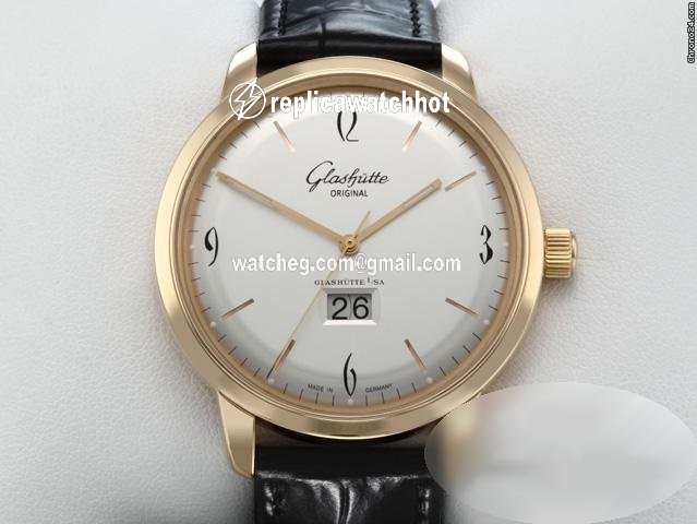 Glashtte Original Sixties Panorama Date Mens watch Unisex Automatic Rose gold 2-39-47-01-01-04