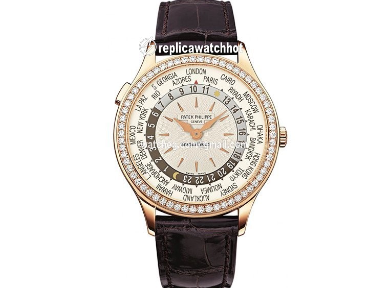 Patek Philippe World Time Mens watch Unisex Automatic Rose gold 7130R-001