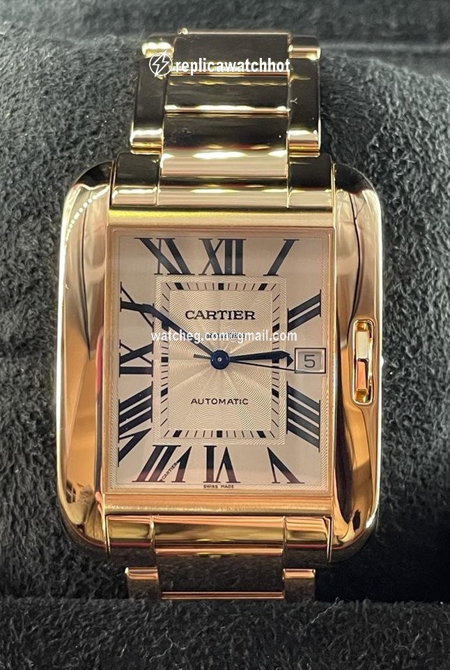 Cartier Tank Anglaise Mens watch Unisex Automatic Rose gold W5310003