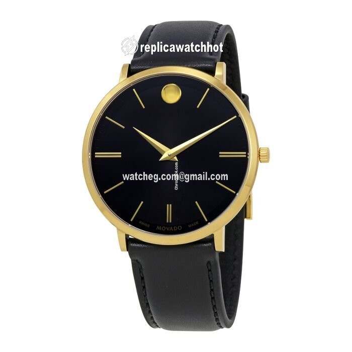 Movado Mens watch Unisex Quartz Gold Steel 0607087