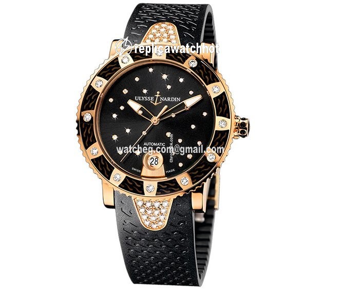 Ulysse Nardin Lady Diver Starry Night Womens watch Automatic Rose gold 8106-101E-3C 22