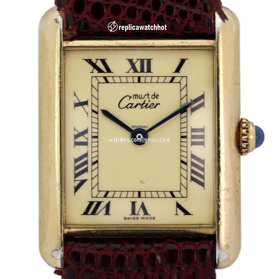 Cartier Tank Vermeil Womens watch Quartz Gold Steel 590005