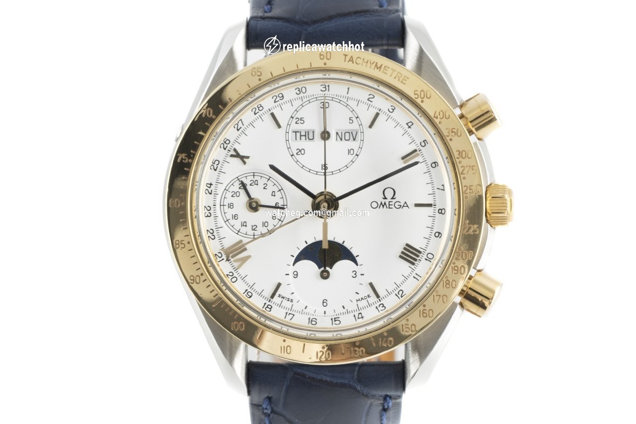 Omega Speedmaster Date Mens watch Unisex Automatic Gold Steel 175.0034