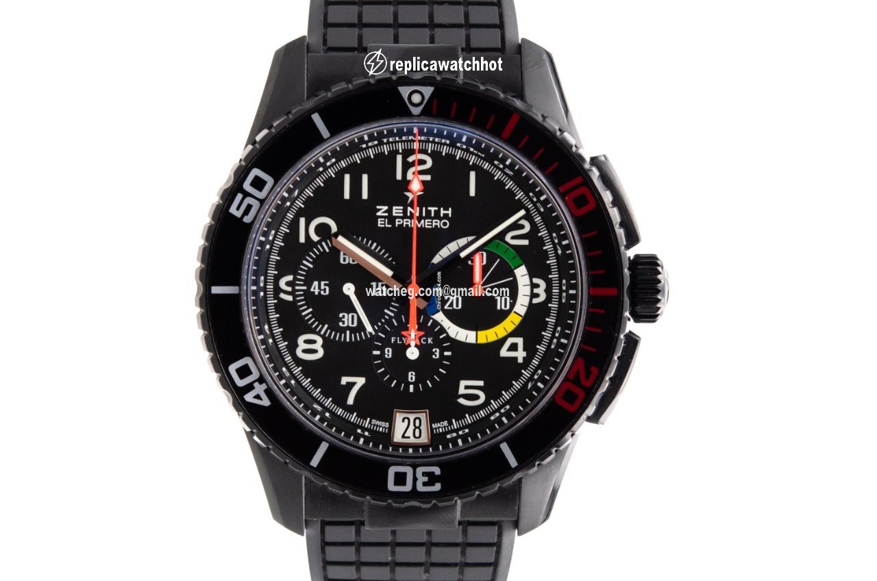 Zenith El Primero Stratos Flyback Mens watch Unisex Automatic Titanium 24.2063.405 21.R515