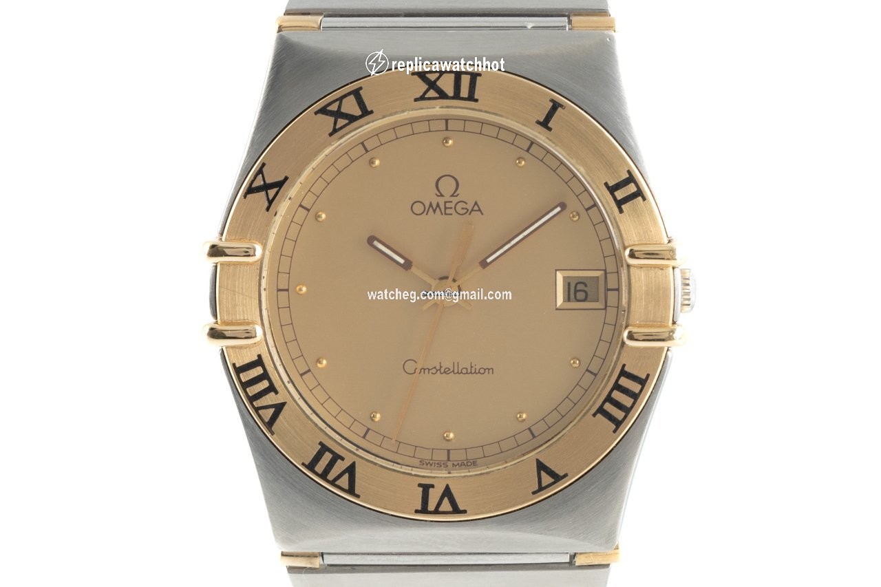 Omega Constellation Day-Date Mens watch Unisex Quartz Gold Steel 396.1070.1