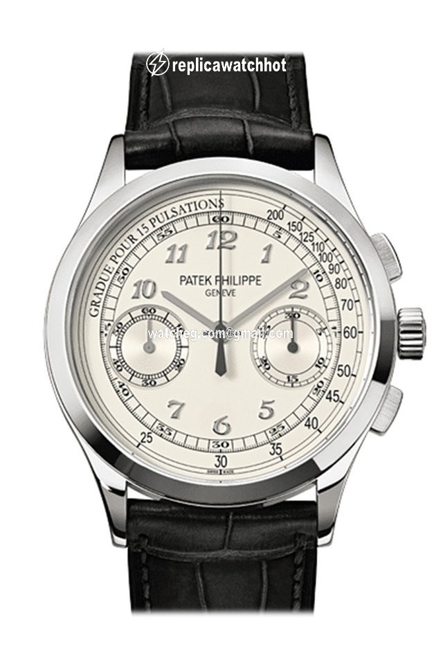 Patek Philippe Chronograph Mens watch Unisex Manual winding White gold 5170G-001