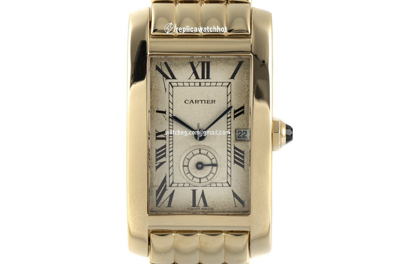 Cartier Tank Americaine Mens watch Unisex Quartz Yellow gold 1716