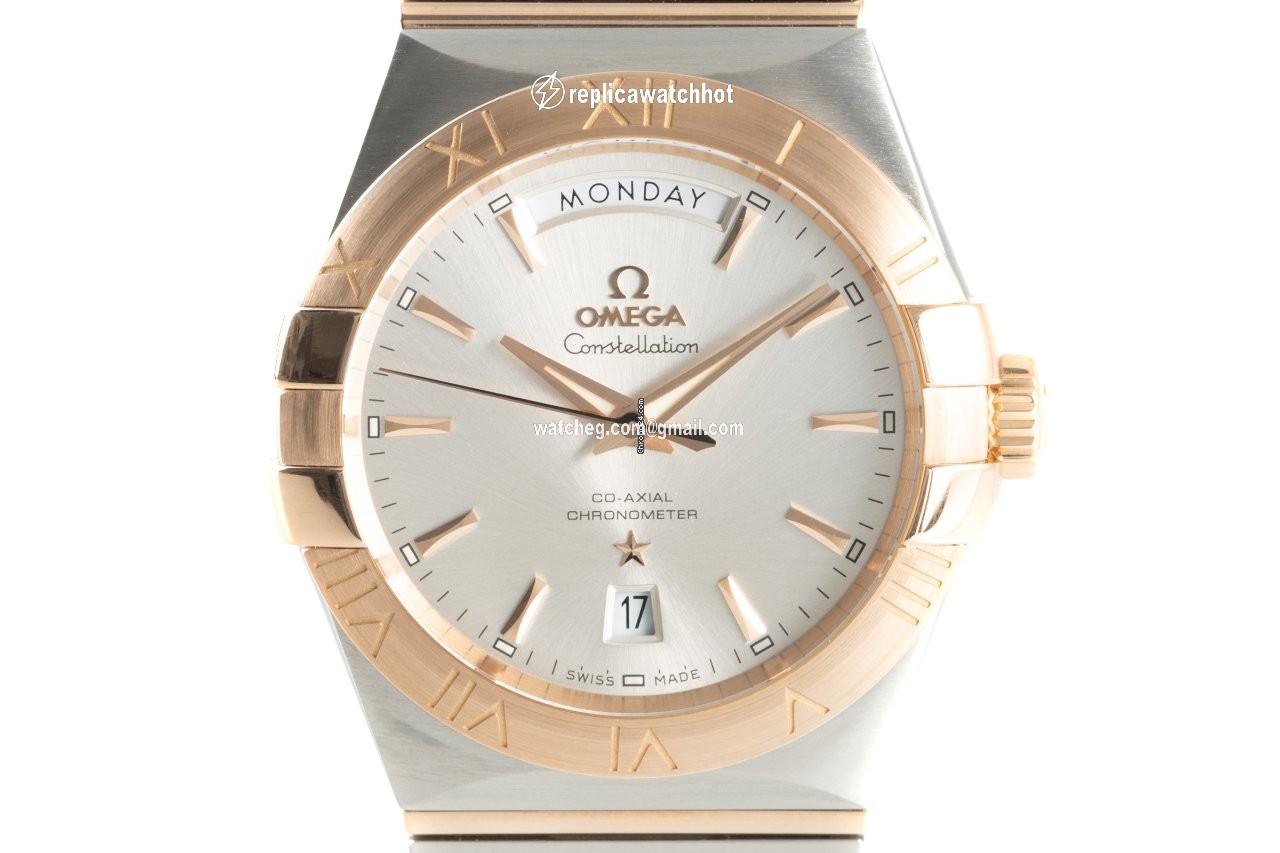 Omega Constellation Day-Date Mens watch Unisex Automatic Gold Steel 123.20.38.22.02.001