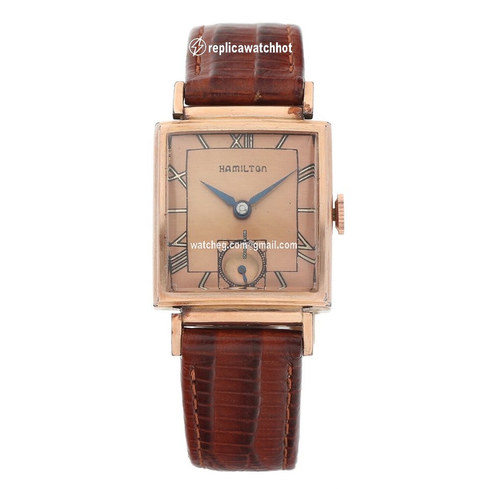 Hamilton Mens watch Unisex Manual winding Rose gold 982
