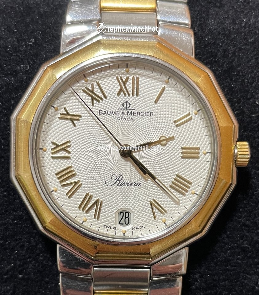 Baume & Mercier Riviera Mens watch Unisex Quartz Gold Steel MVO45164