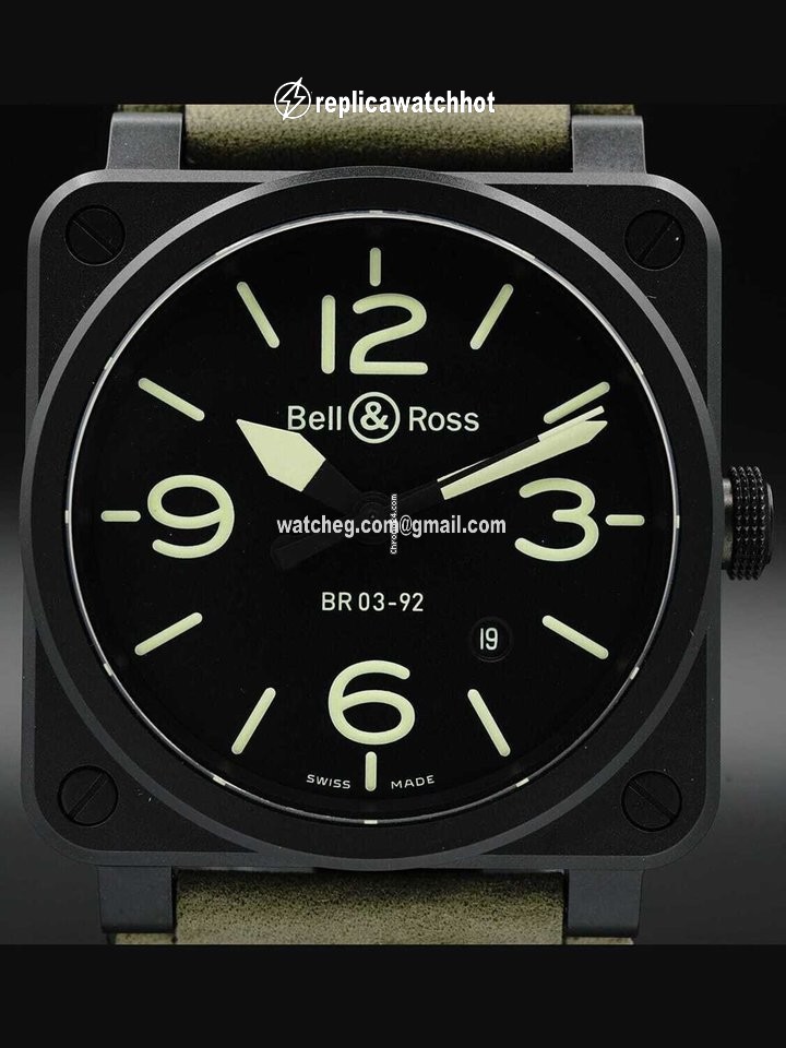 Bell & Ross BR 03-92 Ceramic Mens watch Unisex Automatic Ceramic BR0392-BL3-CE SCA