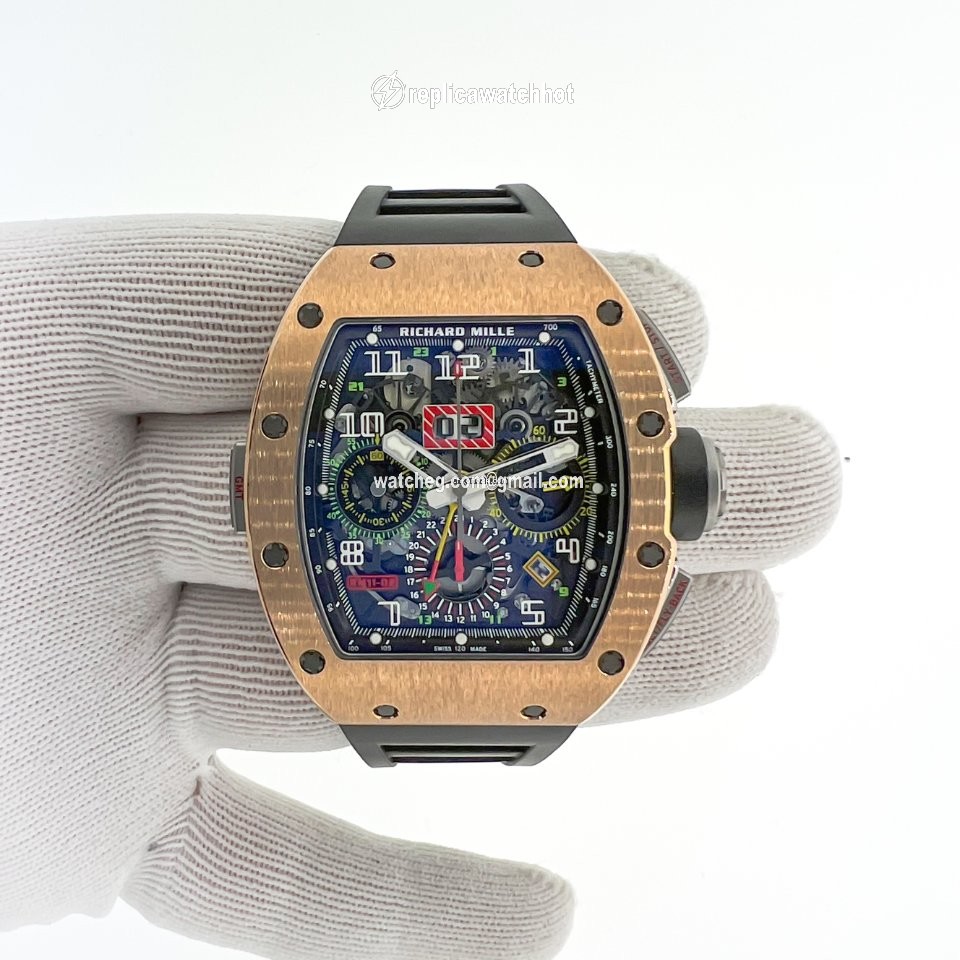 Richard Mille RM 011 Mens watch Unisex Automatic Rose gold RM011-02