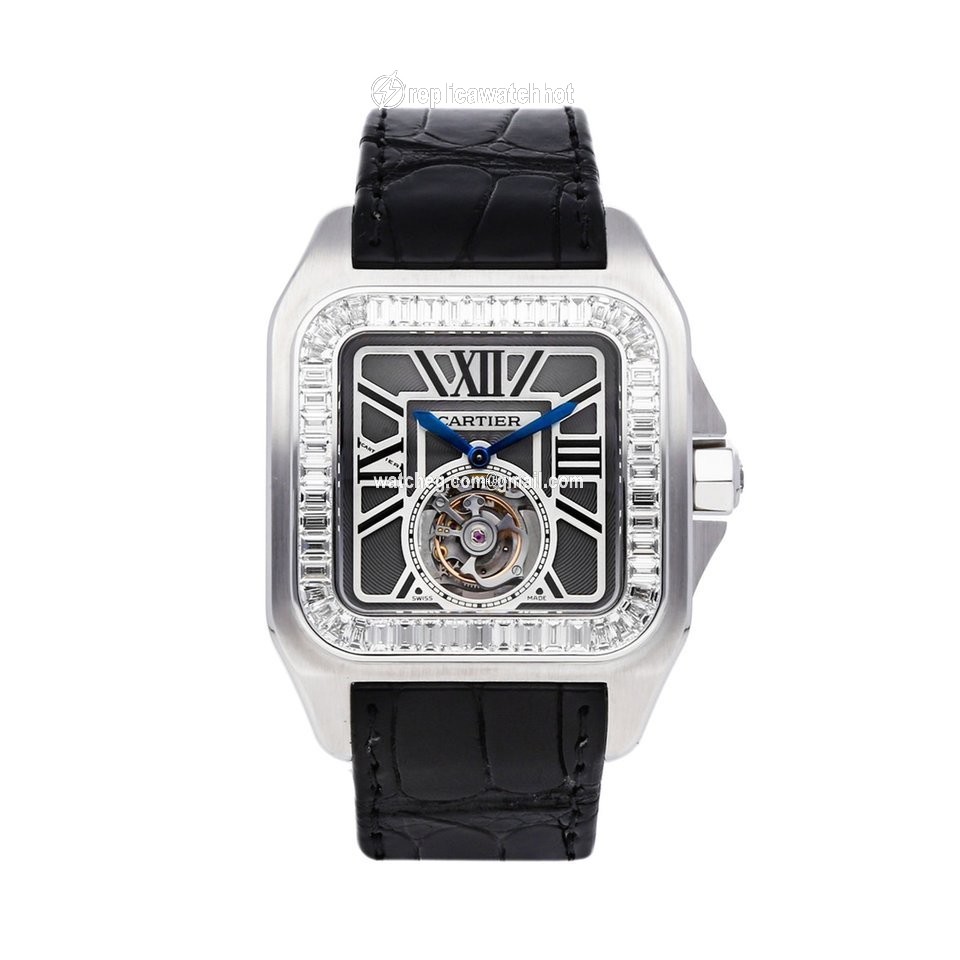 Cartier Santos 100 Mens watch Unisex Manual winding White gold HPI00312