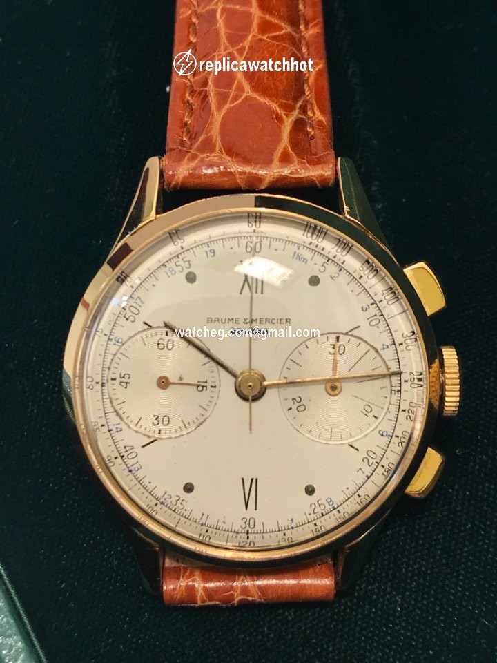 Baume & Mercier Mens watch Unisex Manual winding Yellow gold Baume & mercier chrono