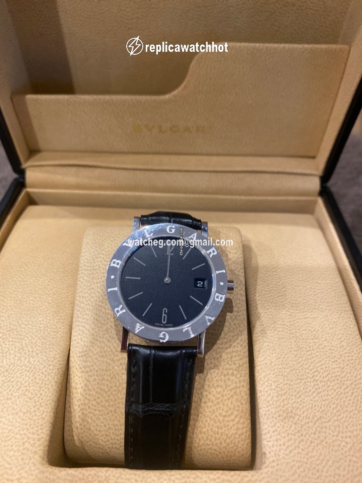 Bulgari Mens watch Unisex Quartz White gold L057