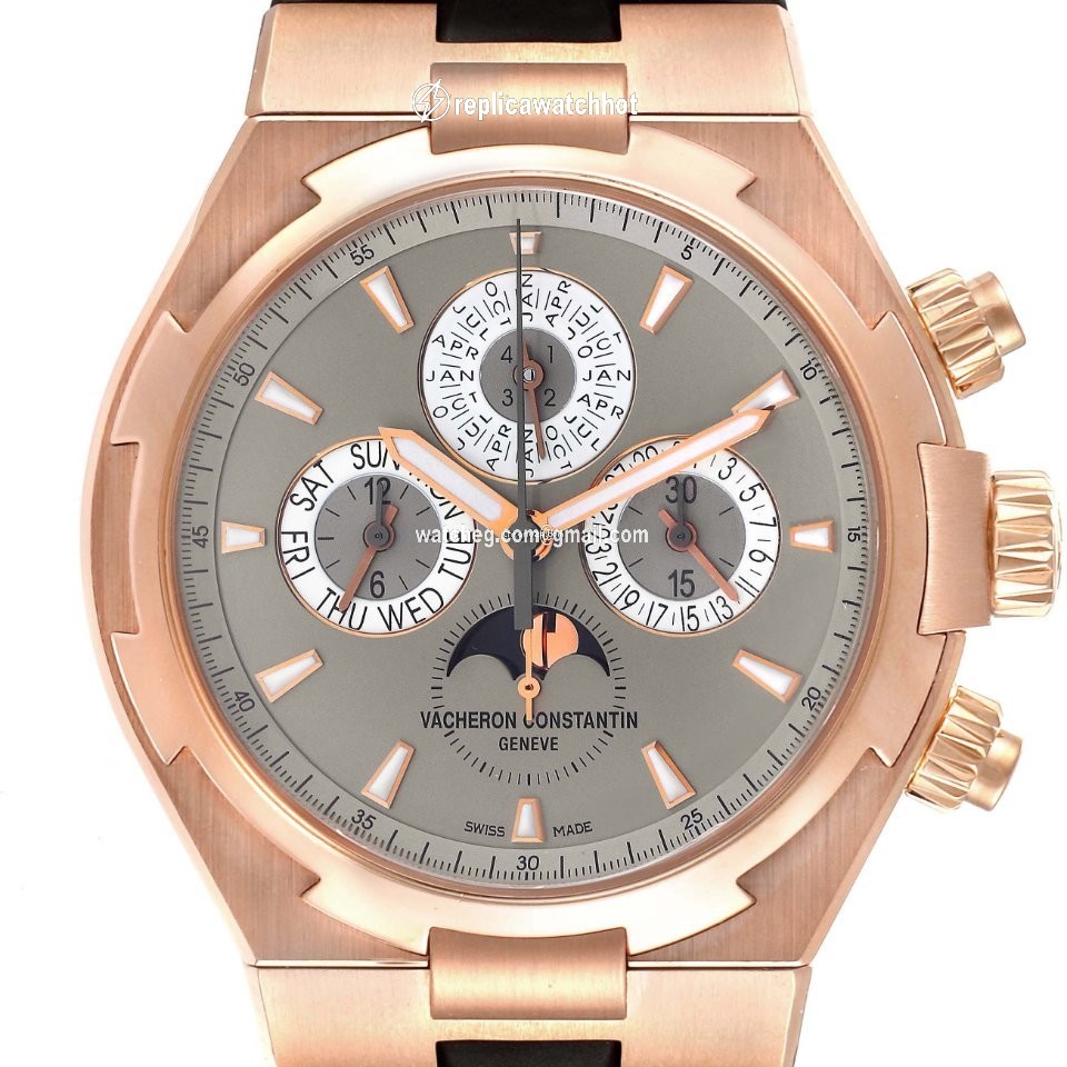 Vacheron Constantin Overseas Chronograph Mens watch Unisex Automatic Rose gold 49020 000R-9753