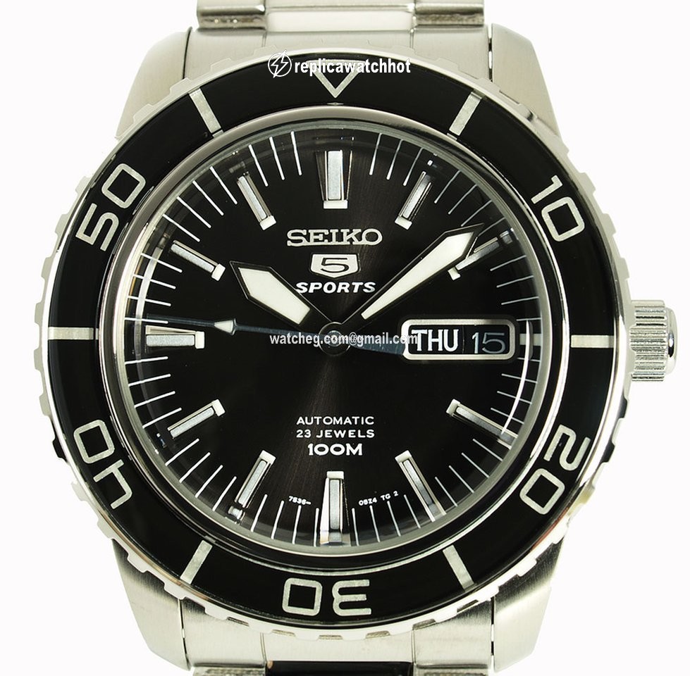 Seiko 5 Sports Mens watch Unisex Automatic Steel SNZH55J1