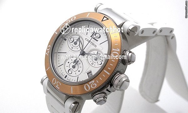 Cartier Pasha Seatimer Womens watch Quartz Gold Steel W3140004