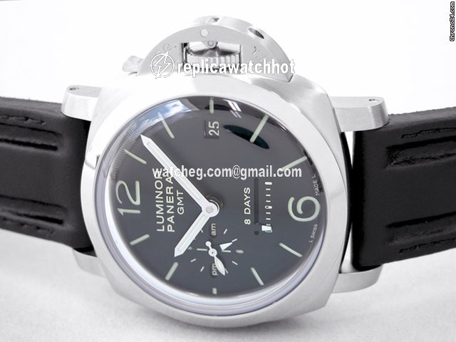 Panerai Luminor 1950 8 Days GMT Mens watch Unisex Manual winding Steel PAM 233