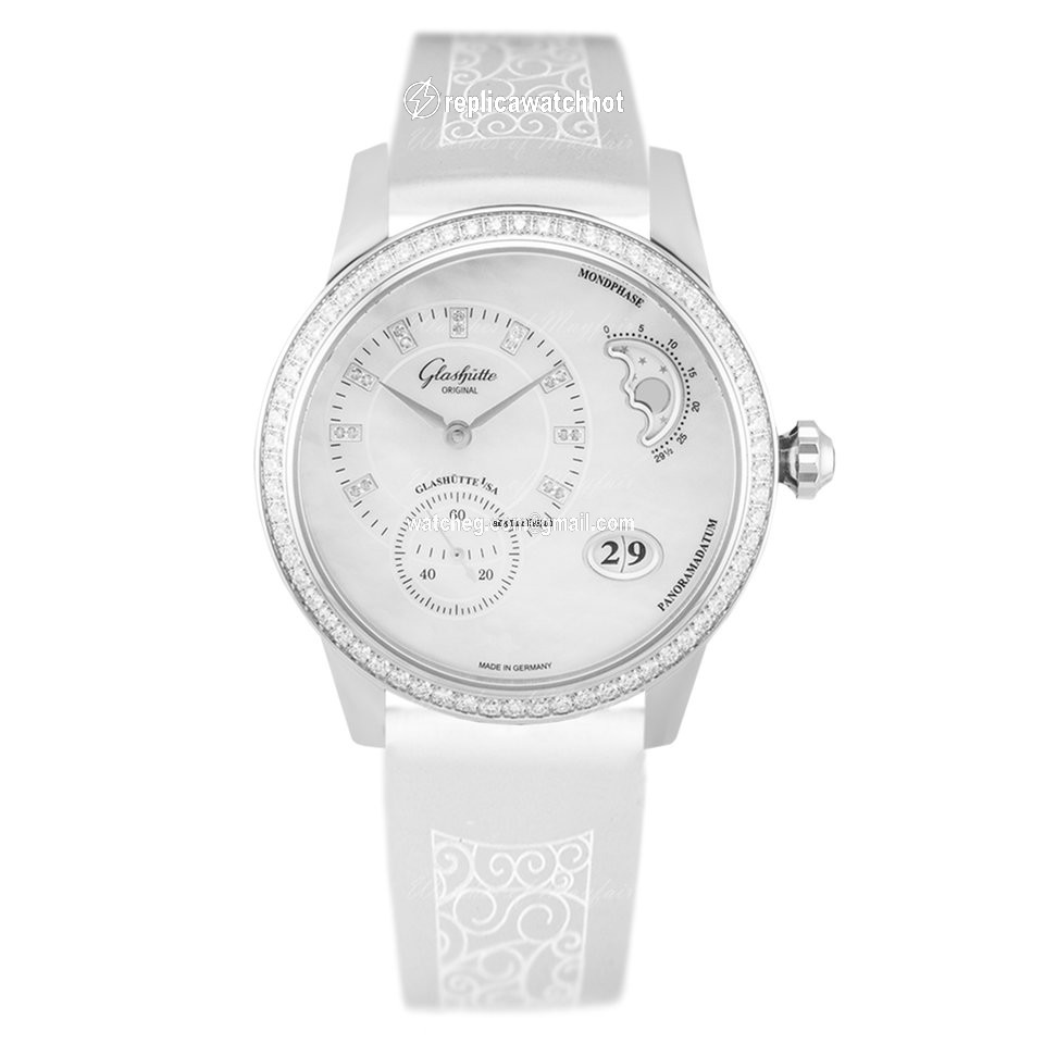 Glashtte Original PanoMatic Luna Mens watch Unisex Automatic Steel 1-90-12-01-12-04 or 90-12-01-12-04