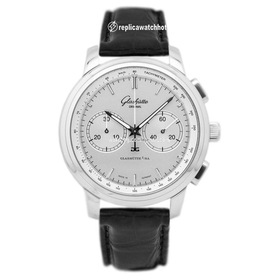 Glashtte Original Senator Chronograph XL Mens watch Unisex Automatic Steel 1-39-34-21-42-04 or 39-34-21-42-04