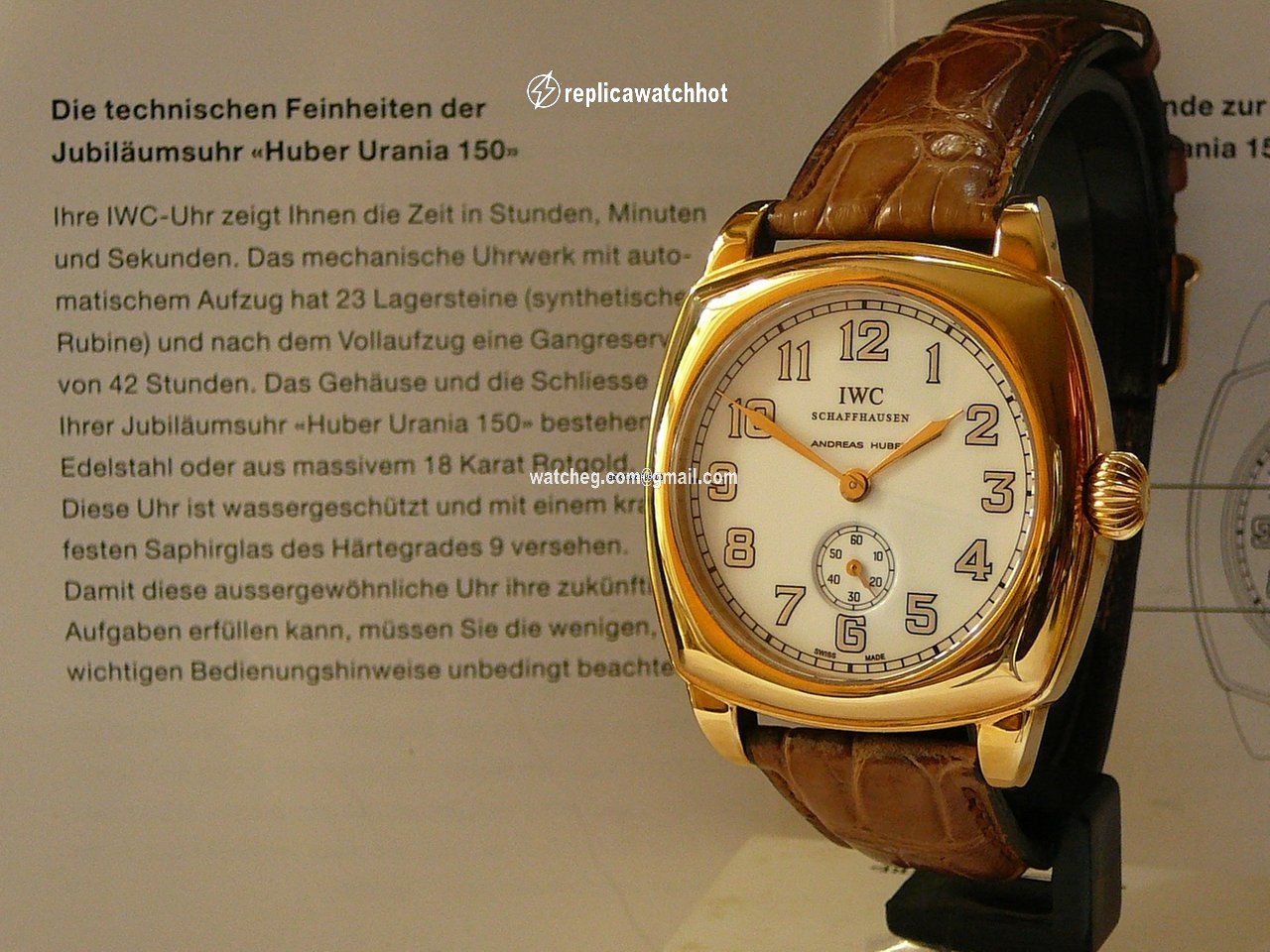 IWC Mens watch Unisex Manual winding Red gold 2555-01