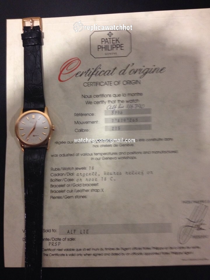 Patek Philippe Calatrava Mens watch Unisex Manual winding Rose gold 3796